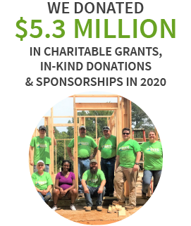 我们在2019年捐赠了510万美元的慈善补助金，实物捐赠和赞助
